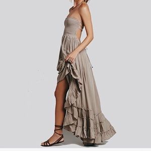 Brand new (tags attached) beige open back maxi dress. Size S (4-6).